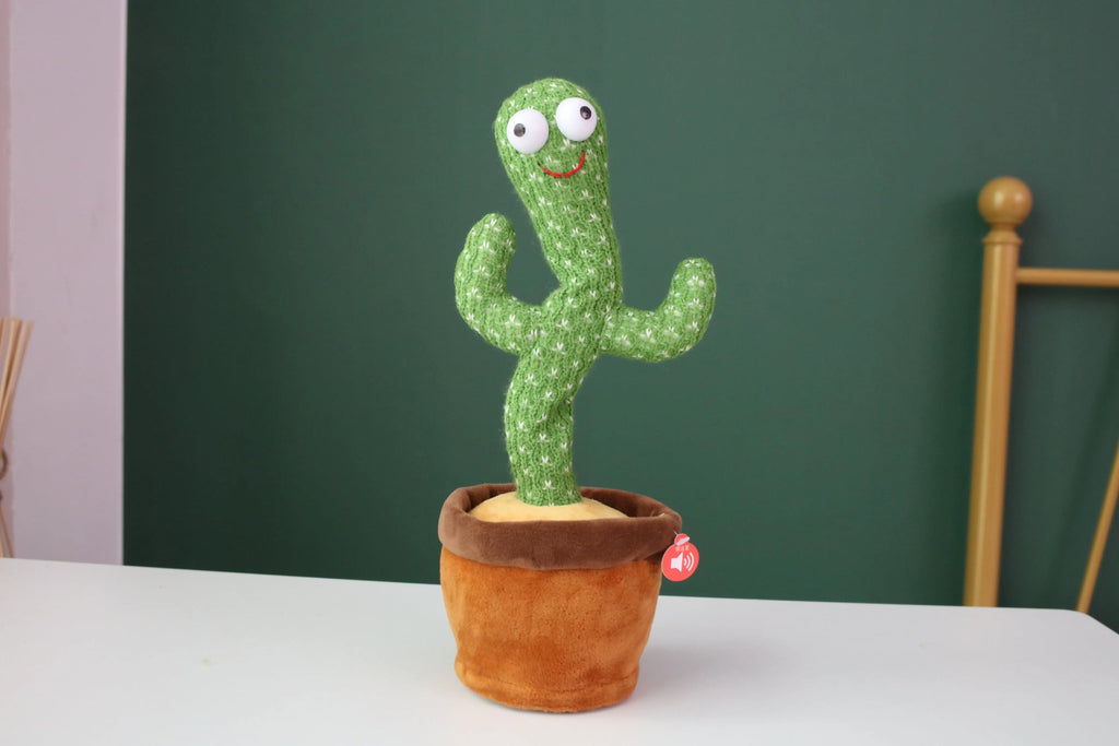 Dancing Cactus Talking Plush Toy with Singing & Recording Function Repeat  What