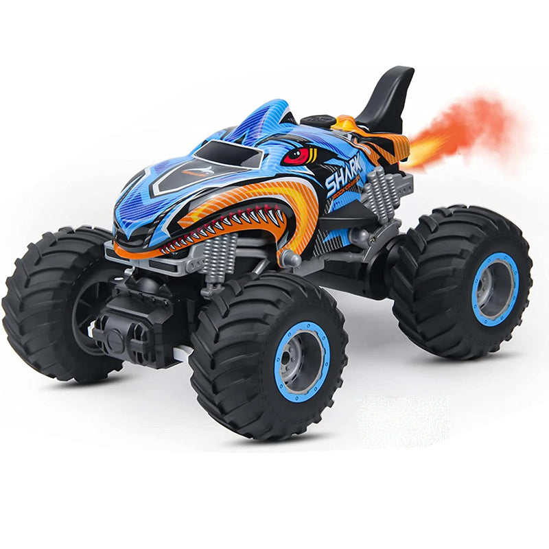 RC Shark Monster Truck Toy - Water Spray Exhaust With LED Lights